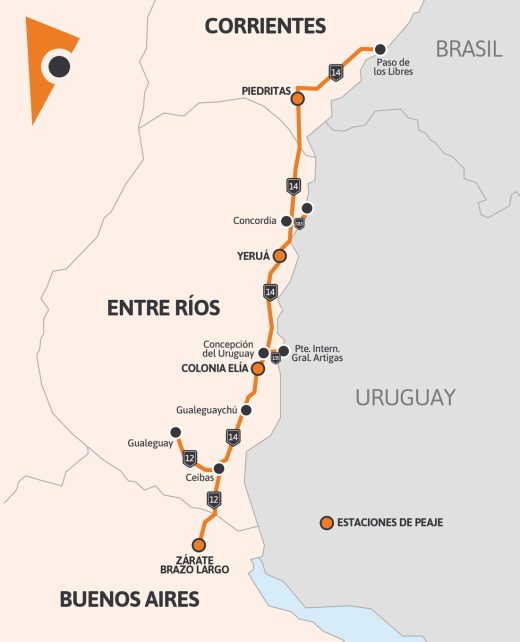 Mapa del corredor