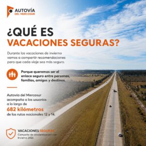 Pieza de la campaña Vacaciones Seguras de Autovía del Mercosur
