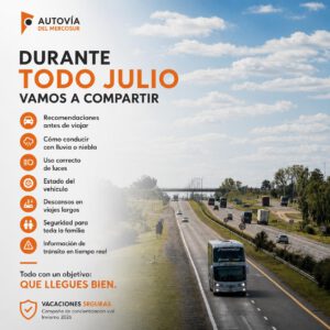 Pieza de la campaña Vacaciones Seguras de Autovía del Mercosur